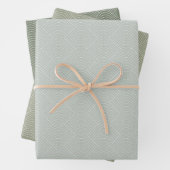 Sage Groen Geometrisch modern patroon Inpakpapier Vel (In situ)