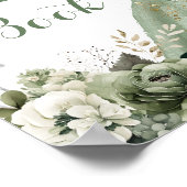 Sage Groen Geometrisch Prinses XV Años Gastenboek Poster (Hoek)