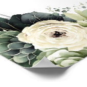 Sage Groen Geometrisch Quinceañera Welkomstbord Poster (Hoek)