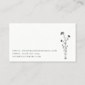 Sage Groen Gepersonaliseerd Botanisch Visitekaartj Visitekaartje (Achterkant)