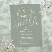 Sage Groen Geslacht Neutraal Baby Sprinkle Shower Kaart