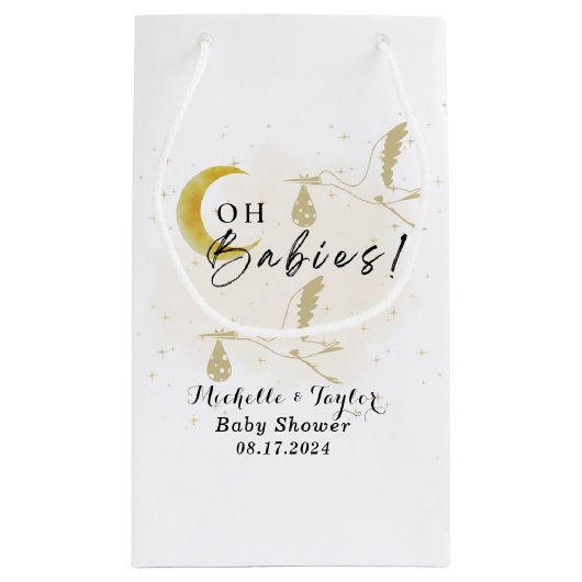 Sage Groen Geslacht onthullen Baby Dierensafari Klein Cadeauzakje (Achterkant)