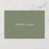 Sage Groen Goud Bloemen Bruiloft Behuizing Kaart (Achterkant)