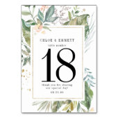 Sage Groen Goud Botanische Bruiloft Kaart (Voorkant)