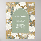 Sage Groen Goud Chinoiserie Vrijgezellenfeest Welk Poster (Voorkant)