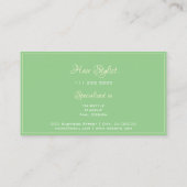 Sage Groen Goud Lijst Aangepaste Diensten Beauty Visitekaartje (Achterkant)