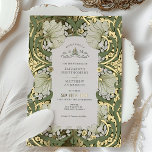 Sage Groen Goud  Pimpernel William Morris F Folie Uitnodiging<br><div class="desc">Omarm tijdloze elegantie met onze huwelijksuitnodigingen met het gerenommeerde Pimpernel-patroon van William Morris, meesterlijk weergegeven in tinten van salie groen, koel wit en geaccentueerd met gouden folie. William Morris, een boegbeeld van de Arts and Crafts Movement, geloofde in de schoonheid van handgemaakte design en de harmonieuze wisselwerking tussen kleur en...</div>