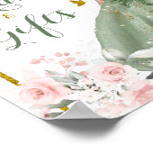 Sage Groen Goud Prinses Quinceañera Kaart & Cadeau Poster (Hoek)