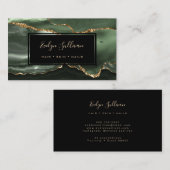 Sage Groen Goud waterverf Agaat Visitekaartje (Voorkant / Achterkant)