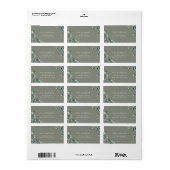 Sage Groen groen Foliage Retouradres Label (Full Sheet)