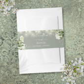 Sage Groen Groen String Lights Bruiloft Uitnodigingen Wikkel