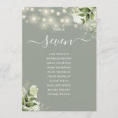 Sage Groen Groen Zitplan Tafelnummer (Voorkant)