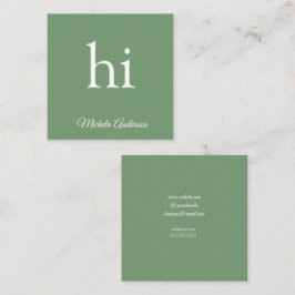 Sage groen haar stylist voeg naam contact website vierkante visitekaartje