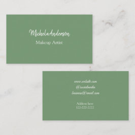 Sage groen haar stylist voeg naam contact website visitekaartje