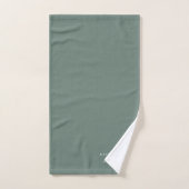 Sage Groen Handtekening Script Monogram Bad Handdoek (Handdoek)