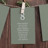 Sage Groen Hangende Bruiloft Zittingkaart Kaart
