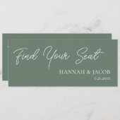 Sage Groen Hangende Zittingkaart Welkom Header (Voorkant / Achterkant)