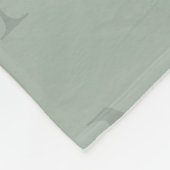 Sage Groen Herhalend Monogram Gepersonaliseerde Na Fleece Deken (Hoek)