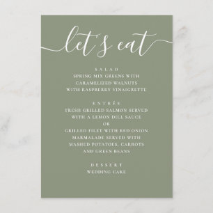 Sage Groen Huwelijk Minimalistisch Lettertype Mo Menu
