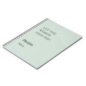 Sage groen inspirerend citaat schrijven notitieboek (Linkerzijde)