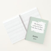 Sage groen inspirerend quote notitieboek (Binnen)