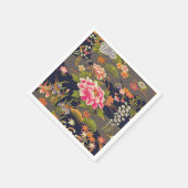 Sage Groen Japans Kimono Bloemen Decoupage Papier Servet (Hoek)