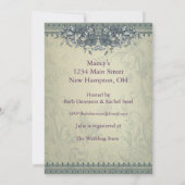 Sage Groen Kant Vrijgezellenfeest Kaart (Achterkant)