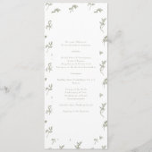 Sage Groen Klassiek Monogram Crest Bruiloft Programmakaart (Voorkant)