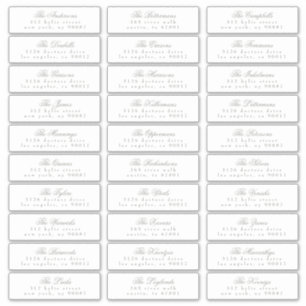 Sage Groen Klassieke Kalligrafie Adres Gast Sticker