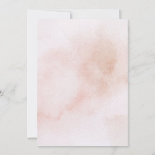 Sage Groen Licht Roze Bloemen Boho Bruiloft Kaart (Achterkant)