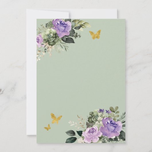 Sage Groen Lila 15 Años Sla de datumkalender op Kaart (Achterkant)