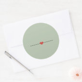Sage groen maak je eigen Classic Ronde Sticker (Envelop)