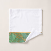 SAGE GROEN MARBLE GOLD BATHROOM TOWEL SET BAD HANDDOEK (Wasdoekje)