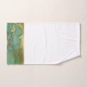 SAGE GROEN MARBLE GOLD BATHROOM TOWEL SET BAD HANDDOEK (Handdoek)