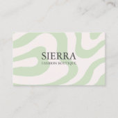 Sage Groen Marmer Modern Minimalistisch Ontwerp Visitekaartje (Voorkant)