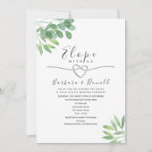 Sage Groen Micro Bruiloft Kaart (Voorkant)