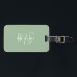 Sage Groen Minimalistisch Eenvoudig Twee Monogram Bagagelabel<br><div class="desc">Sage Green Minimalist Simple Two Monogram bagagelabel ideaal voor bazen,  consultants,  professionals of zakenmensen.</div>