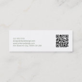 Sage groen Minimalistisch Interieurontwerp Logo Mini Visitekaartje (Achterkant)