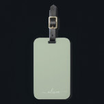Sage Groen Minimalistisch Modern Monogram Elegant Bagagelabel<br><div class="desc">Introductie van onze Sage Green Minimalist Modern Monogram Elegant Collectie: Verhoog uw esthetiek met serene verfijning en tijdloze elegantie. Ons collectie toont minimalistische design in een rustige salie groene tint, aangevuld met verfijnde monogrammen op maat van uw persoonlijke stijl. Van gepolijst briefpapier tot veelzijdige accessoires, elk stuk in ons collectie...</div>