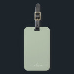 Sage Groen Minimalistisch Modern Monogram Elegant Bagagelabel<br><div class="desc">Introductie van onze Sage Green Minimalist Modern Monogram Elegant Collectie: Verhoog uw esthetiek met serene verfijning en tijdloze elegantie. Ons collectie toont minimalistische design in een rustige salie groene tint, aangevuld met verfijnde monogrammen op maat van uw persoonlijke stijl. Van gepolijst briefpapier tot veelzijdige accessoires, elk stuk in ons collectie...</div>