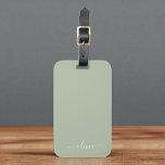 Sage Groen Minimalistisch Modern Monogram Elegant Bagagelabel<br><div class="desc">Introductie van onze Sage Green Minimalist Modern Monogram Elegant Collectie: Verhoog uw esthetiek met serene verfijning en tijdloze elegantie. Ons collectie toont minimalistische design in een rustige salie groene tint, aangevuld met verfijnde monogrammen op maat van uw persoonlijke stijl. Van gepolijst briefpapier tot veelzijdige accessoires, elk stuk in ons collectie...</div>