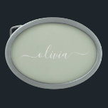 Sage Groen Minimalistisch Modern Monogram Elegant Gesp<br><div class="desc">Introductie van onze Sage Green Minimalist Modern Monogram Elegant Collectie: Verhoog uw esthetiek met serene verfijning en tijdloze elegantie. Ons collectie toont minimalistische design in een rustige salie groene tint, aangevuld met verfijnde monogrammen op maat van uw persoonlijke stijl. Van gepolijst briefpapier tot veelzijdige accessoires, elk stuk in ons collectie...</div>