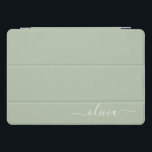 Sage Groen Minimalistisch Modern Monogram Elegant iPad Pro Cover<br><div class="desc">Introductie van onze Sage Green Minimalist Modern Monogram Elegant Collectie: Verhoog uw esthetiek met serene verfijning en tijdloze elegantie. Ons collectie toont minimalistische design in een rustige salie groene tint, aangevuld met verfijnde monogrammen op maat van uw persoonlijke stijl. Van gepolijst briefpapier tot veelzijdige accessoires, elk stuk in ons collectie...</div>