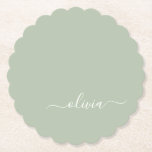 Sage Groen Minimalistisch Modern Monogram Elegant Kartonnen Onderzetters<br><div class="desc">Introductie van onze Sage Green Minimalist Modern Monogram Elegant Collectie: Verhoog uw esthetiek met serene verfijning en tijdloze elegantie. Ons collectie toont minimalistische design in een rustige salie groene tint, aangevuld met verfijnde monogrammen op maat van uw persoonlijke stijl. Van gepolijst briefpapier tot veelzijdige accessoires, elk stuk in ons collectie...</div>