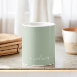 Sage Groen Minimalistisch Modern Monogram Elegant Koffiemok<br><div class="desc">Introductie van onze Sage Green Minimalist Modern Monogram Elegant Collectie: Verhoog uw esthetiek met serene verfijning en tijdloze elegantie. Ons collectie toont minimalistische design in een rustige salie groene tint, aangevuld met verfijnde monogrammen op maat van uw persoonlijke stijl. Van gepolijst briefpapier tot veelzijdige accessoires, elk stuk in ons collectie...</div>