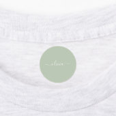 Sage Groen Minimalistisch Modern Monogram Elegant Labels (Aangebracht)
