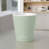 Sage Groen Minimalistisch Modern Monogram Elegant