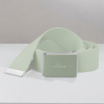 Sage Groen Minimalistisch Modern Monogram Elegant Riem<br><div class="desc">Introductie van onze Sage Green Minimalist Modern Monogram Elegant Collectie: Verhoog uw esthetiek met serene verfijning en tijdloze elegantie. Ons collectie toont minimalistische design in een rustige salie groene tint, aangevuld met verfijnde monogrammen op maat van uw persoonlijke stijl. Van gepolijst briefpapier tot veelzijdige accessoires, elk stuk in ons collectie...</div>