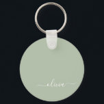 Sage Groen Minimalistisch Modern Monogram Elegant Sleutelhanger<br><div class="desc">Introductie van onze Sage Green Minimalist Modern Monogram Elegant Collectie: Verhoog uw esthetiek met serene verfijning en tijdloze elegantie. Ons collectie toont minimalistische design in een rustige salie groene tint, aangevuld met verfijnde monogrammen op maat van uw persoonlijke stijl. Van gepolijst briefpapier tot veelzijdige accessoires, elk stuk in ons collectie...</div>
