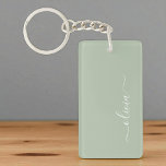 Sage Groen Minimalistisch Modern Monogram Elegant Sleutelhanger<br><div class="desc">Introductie van onze Sage Green Minimalist Modern Monogram Elegant Collectie: Verhoog uw esthetiek met serene verfijning en tijdloze elegantie. Ons collectie toont minimalistische design in een rustige salie groene tint, aangevuld met verfijnde monogrammen op maat van uw persoonlijke stijl. Van gepolijst briefpapier tot veelzijdige accessoires, elk stuk in ons collectie...</div>